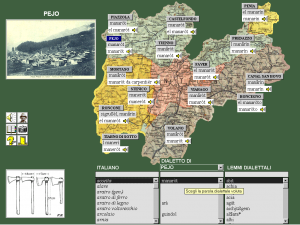 Multimedia Atlas of Trentino Dialects (main window)