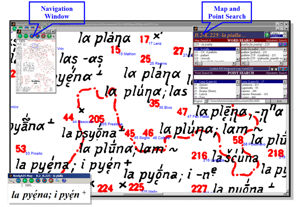NavigAIS shows the AIS map n. 225 (la pialla the planer)