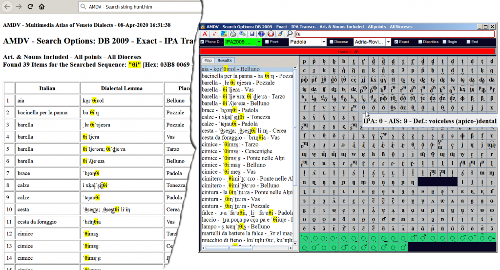 AMDV with phonetic search string