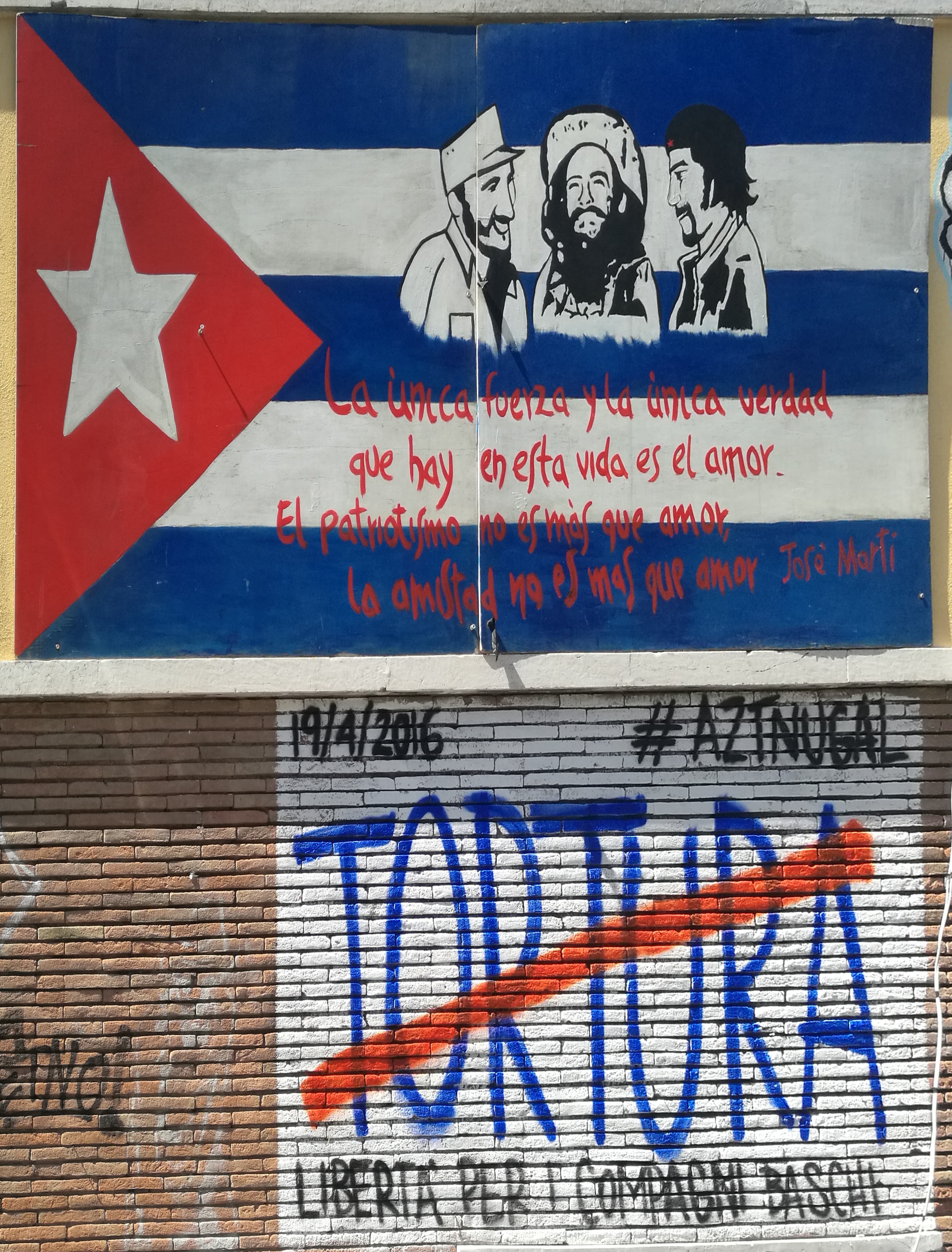 'Che Guevara (smiling)'-Beispiel. Die Markierung der Ikone und Symbole im Grapheditor ist für die Zeichenkonstruktionen besonders wichtig.