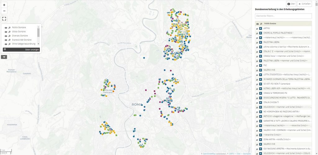 uMap - Durchsuchen der Daten ("Elemente filtern")