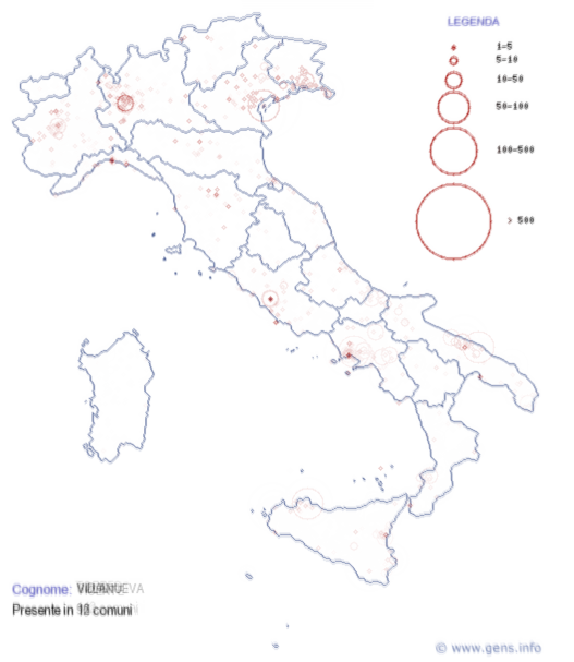 Nachnamen italienische Italien